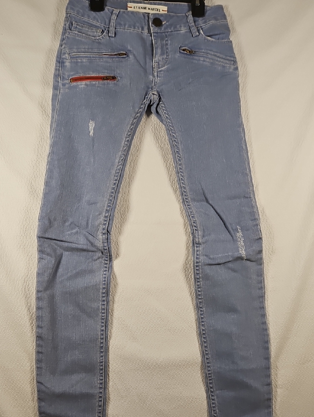 Etienne Marcel Moto Light Blue Women's Slim Jeans